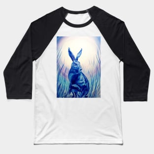 Mystic Hare in Moonlight Baseball T-Shirt